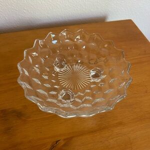 Clear Glass Decorative Bowl - Vintage Inspired